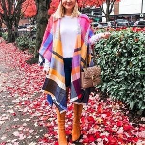 AE Plaid Poncho